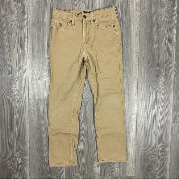 Kids US Polo Assn Tan Jeans Boys Size 10 Classic Fit Straight Leg - Picture 1 of 4